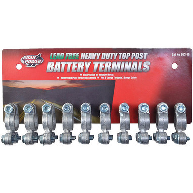 Southwire Heavy Duty Top Post Battery Terminals, Magnesium/Aluminum Alloy, 10/Pkg  - FWD90310SW