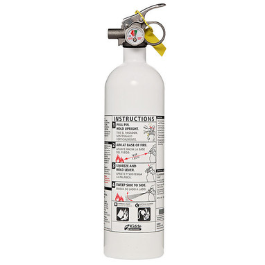 Kidde 2lb BC Mariner PWC Extinguisher w/ Metal Valve & Plastic Strap Bracket (Disposable) - 21028230K