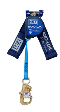 3M DBI-SALA Nano - Lok Wrap Back Self - Retracting Lifeline 3101654 - Blue - 8 ft