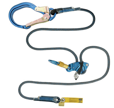 3M DBI-SALA Trigger X Adjustable Rope Positioning Lanyard - Single Mode 1234085 - Blue - 8ft/Case