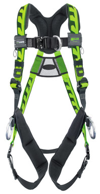 Miller AirCore Aluminum Hardware Green Harness w/Front & Side D-Rings - Small/Medium - AAF-QCDSMG