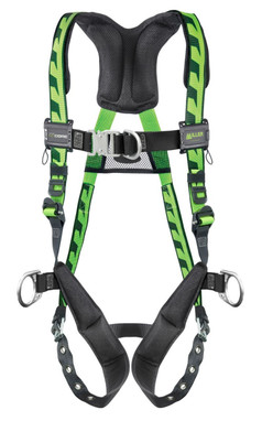 Miller AirCore Steel Hardware Green Harness w/Front & Side D-Rings - Small/Medium - ACF-TBDSMG
