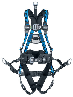Miller AirCore Oil & Gas Blue Harness w/Front D-Ring - Lumbar Pad - Belt - Back D-Ring Extension - Bos'n Chair w/Side D-rings and Seat Sling Small/Medium - ACOG-TBSSSMB