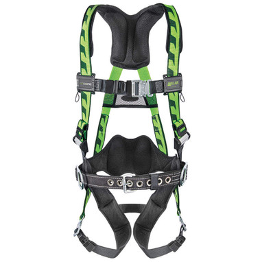 Miller AirCore Steel Hardware Green Harness w/Side D-Rings Lumbar Pad - Belt - 3X - AC-QC-BDP2/3XLGN