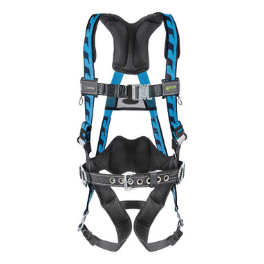 Miller AirCore Steel Hardware Blue Harness w/Side D-Rings Lumbar Pad - Belt - Universal (Large/XL) - AC-QC-BDP/UBL