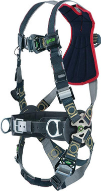 Miller Revolution Arc-Rated Kevlar/Nomex Harness with Side D-Rings Quick-Connect Leg Strap & Belt - Universal - RKNARRL-QC-BDP/UBK