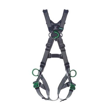 MSA V-FIT 10195047 Climbing/Positioning Full Body Harness w/Quick-Connect Leg Straps - Extra Large