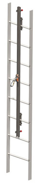 Miller 140 ft. Galvanized Steel GlideLoc Vertical Height Access Ladder System Kit - GG0140