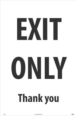 Exit Only - 36 X 24 Coroplast - SFS115C