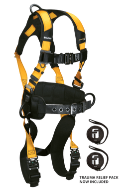 FallTech Journeyman Flex Aluminum 3D Construction Belted Harness - Large - 7035BQCL