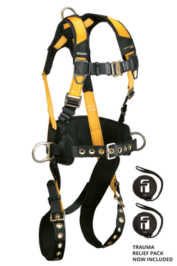 FallTech Journeyman Flex Steel 3D Construction Belted Harness - Extra-Small - 7035XS