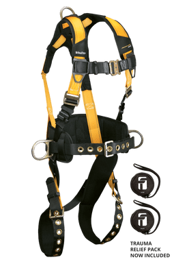 FallTech Journeyman Flex Steel 3D Construction Belted Harness - 2X - 7035XXL