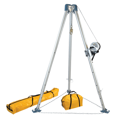 FallTech 11' Confined Space Tripod System with 60' Galvanized Steel Personnel Winch - 7505