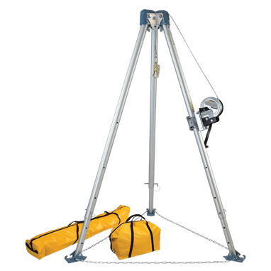 FallTech 11' Confined Space Tripod System with 120' Galvanized Steel Personnel Winch - 7510