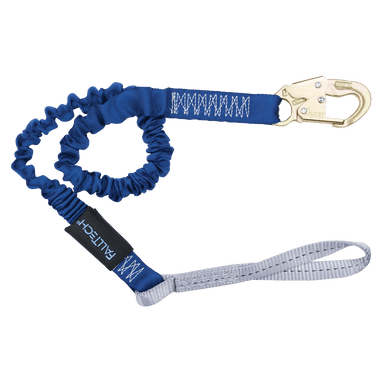 FallTech 4½' to 6' ElasTech Energy Absorbing Lanyard Single-leg with Choke-loop and Steel Snap Hook - 8240L