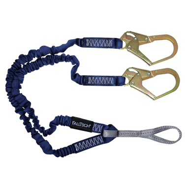 FallTech 4Â½' to 6' ElasTech Energy Absorbing Lanyard Double-leg with Choke-loop - 8240Y3L