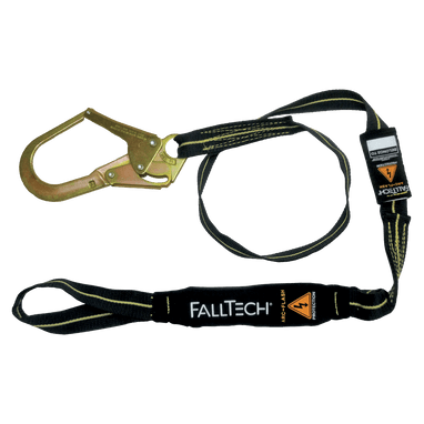 FallTech 6' Arc Flash Energy Absorbing Lanyard Single-leg with Choke-loop with Steel Rebar Hook - 82423L