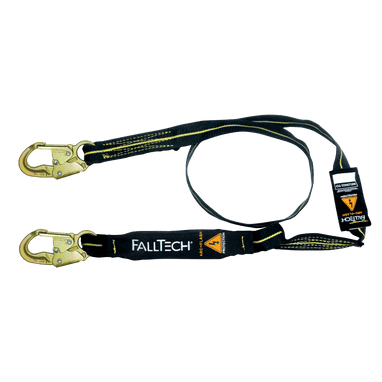 FallTech 6' Arc Flash Energy Absorbing Lanyard Single-leg with Steel Snap Hooks - 8242AF