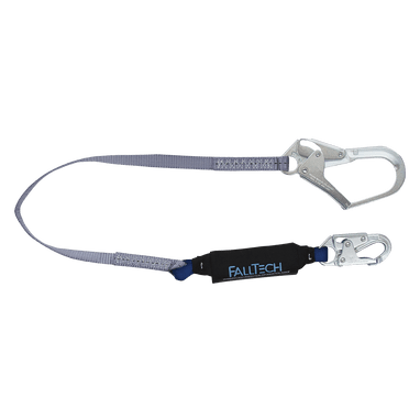 FallTech 4' ViewPack Energy Absorbing Lanyard Single-leg with Steel Connectors - 82543