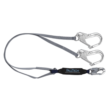 FallTech 6' ViewPack Energy Absorbing Lanyard Double-leg with Aluminum Connectors - 826073A