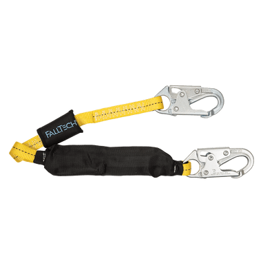 FallTech 3' Soft Pack FT Basic Energy Absorbing Lanyard Single-leg with Steel Snap Hooks - 8256LT3FT