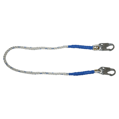 FallTech 6' Rope Restraint Lanyard Fixed-length with Steel Snap Hooks - 8156