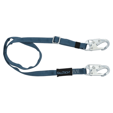 FallTech 6' to 10' Adjustable Length Restraint Lanyard with Steel Snap Hooks - 820910