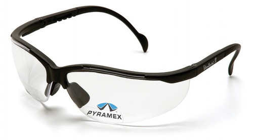 Pyramex Venture II Readers Clear +2.0 H2X Anti-Fog Lens with Black Frame - SB1810R20T