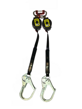 Miller TurboLite+ 6FT Class 1 Twin-Leg SRL w/Steel Locking Snap Hooks Lifeline Connector - MTL-OHW2-21/6FT