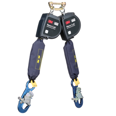 3M DBI-SALA 11 ft. Class 1  Nano-Lok XL Twin-Leg Self-Retracting Lifeline with Aluminum Snap Hook - 3100611