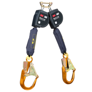 3M DBI-SALA 9 ft. Class 1  Nano-Lok XL Twin-Leg Self-Retracting Lifeline with Aluminum Rebar Hook  - 3100613