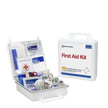 First Aid Only: 50 Person ANSI A Plastic First Aid Kit, ANSI 2021 Compliant - 91327