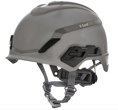 MSA V-Gard H1 Safety Helmet - No Vent - Gray - Fas-Trac III Pivot Suspension - 10204347