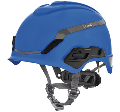 MSA V-Gard H1 Safety Helmet - Tri-Vent - Blue - Fas-Trac III Suspension - 10194793