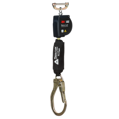 3M DBI-SALA Nano-Lok 8 ft. Web Class 1 Arc Flash Self-Retracting Lifeline w/Quick Connect - Aluminum Rebar Lock Hook - 3100579