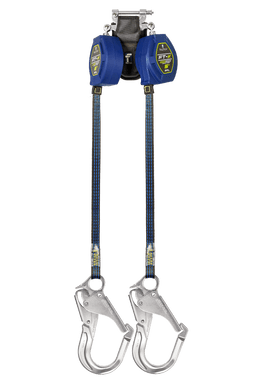 FallTech 6' FT-X Class 2 Twin Leg EdgeCore Leading Edge SRL - Aluminum Rebar Hooks - 84106TP5