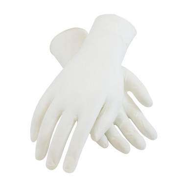 CleanTeam Single Use Class 100 Cleanroom Nitrile Glove w/Finger Textured Grip - 9.5" - White - 1/CS - 100-332400