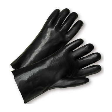 PIP PVC Dipped Glove w/Interlock Liner & Smooth Finish - 12" Length - Black - 1/DZ - 330-WC1027