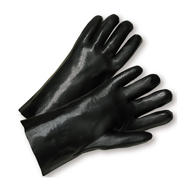 PIP PVC Dipped Glove w/Interlock Liner & Smooth Finish - 14" Length - Black - 1/DZ - 330-WC1047