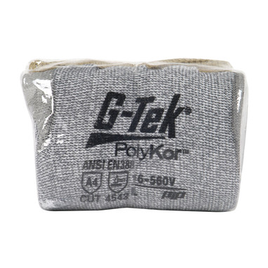 G-Tek PolyKor Seamless Knit Blended Glove w/Polyurethane Coated Flat Grip on Palm & Fingers - Vend-Ready - Gray - 6/PR - 16-560V