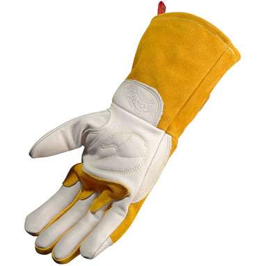 Caiman Premium Cow Grain MIG/Stick Welder's Glove w/Two-Layer Insulated Back - Gold - 6/PR - 1810