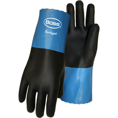 Chemguard+ Lightweight Neoprene Coating w/Cotton Knit Lining & 11" Long Pinked Cuff - Black - 12/PR - 1CN0034