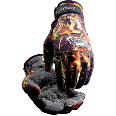 Caiman MAG Multi-Activity Glove w/Synthetic Leather Silicone Grip Palm & Camouflage Print Fleece Back - - 6/PR - 2910