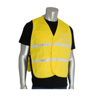 PIP Hi-Vis Apparel Non-ANSI Incident Comm& Vest - 100% Polyester - Yellow - 1/EA - 300-1510
