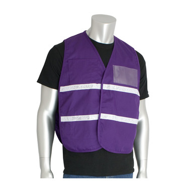 PIP Hi-Vis Apparel Non-ANSI Incident Comm& Vest - Cotton/Polyester Blend - Purple - 1/EA - 300-2501