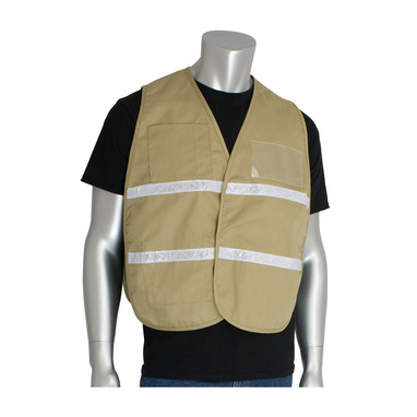 PIP Hi-Vis Apparel Non-ANSI Incident Comm& Vest - Cotton/Polyester Blend - Tan - 1/EA - 300-2506