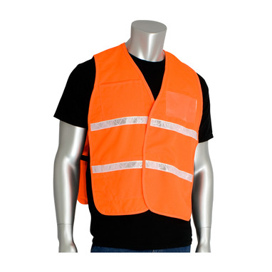 PIP Hi-Vis Apparel Non-ANSI Incident Comm& Vest - Solid Polyester - Orange - 1/EA - 300-2512