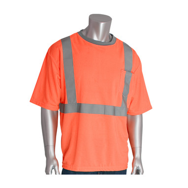 PIP Hi-Vis Apparel ANSI Type R Class 2 Short Sleeve T-Shirt - Orange - 1/EA - 312-1200