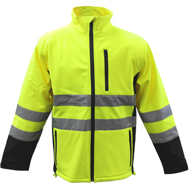 Boss Hi-Vis Cold Gear ANSI Type P Class 2 Waterproof Softshell Jacket - Yellow - 1/EA - 3SS7000