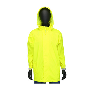 West Chester Rainwear Hi-Vis Stretch Rain Jacket - Yellow - 1/EA - 4540J